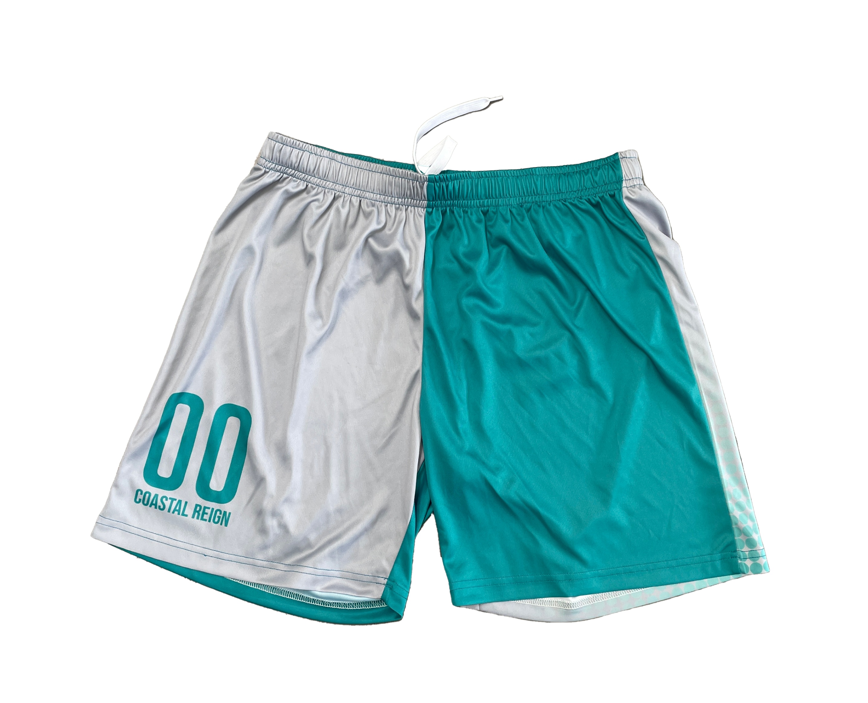 Custom Sublimated Mid Length Shorts 7 Inch Inseam Coastal Reign